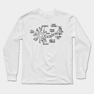 Neuron Diagram In Black Long Sleeve T-Shirt